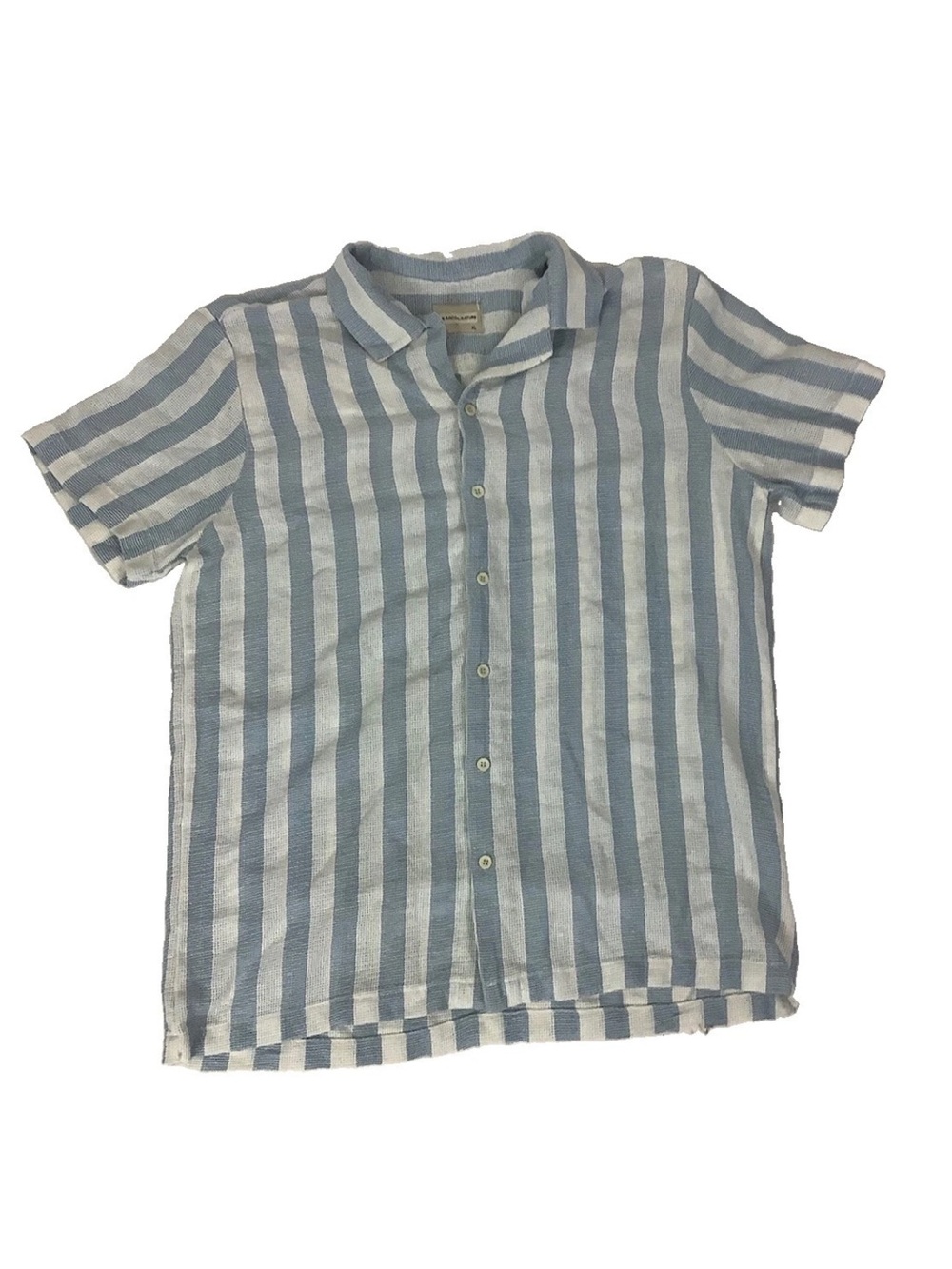 Blanco by Nature Mens Sz XL 100% Cotton Open Woven Travel Beach Button Shirt